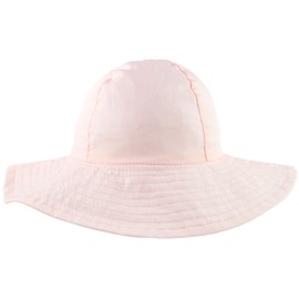Pesci Baby Girls Sun Hat Wide Brim Summer Bucket (Pink, 3-6 Months 44cm)
