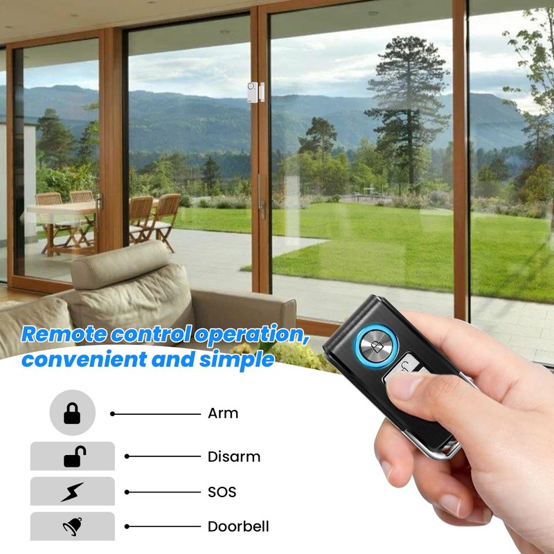 HENDUN Door Alarms When Opened with Remote, Door Bells Chimes,