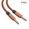 MECCANIXITY 4 Pack Aux Cable 3.5mm Male to Male Nylon