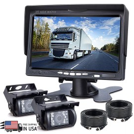 iPoster 7'' Backup Camera and Monitor Kit System Back Parking Night Vision For Truck RV