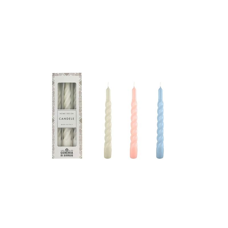 Candele laccate tortiglione - Home Decor Collection- Ø 2,2 cm