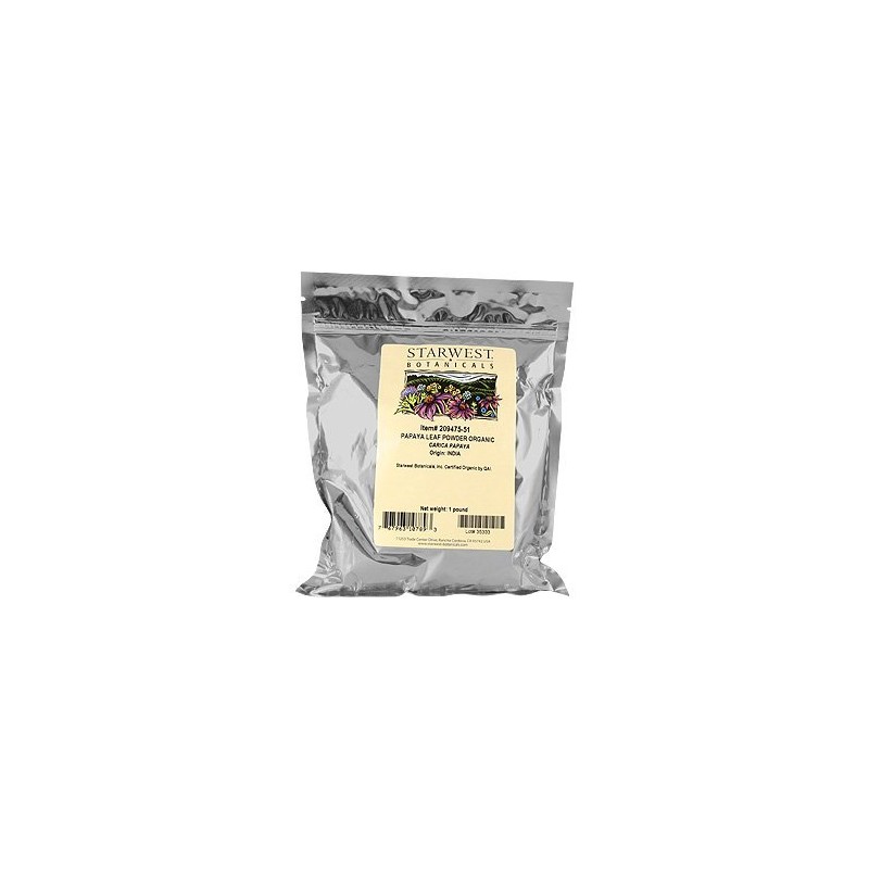 Starwest Botanicals Organic Papaya Leaf Powder 1 Lb (453 G)
