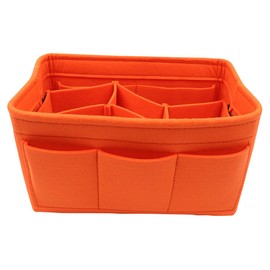 Tiardey Handbag Organiser, Felt Bag Organizer Purse Organiser Bag in Bag Handbag Liner Tote Organiser Bag Pouch - Orange