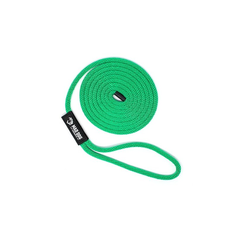 Solid Braid Nylon Dock Line - Green, 5/8" x 35'