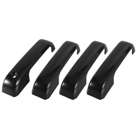 X AUTOHAUX 4pcs Gloss Black Car Exterior Outside Door Handle Cover Decor Trim for Ford F-150 2015-2020 Without Smart Key-Less and Without Passenger Side Keyhole
