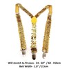 Cadoline Gold Mens Sequin Polyester Fancy Dress Suspenders 100 x