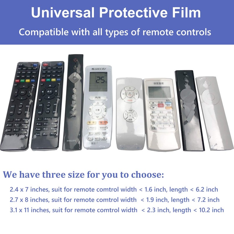 Morepack リモコン用シュリンクラップバッグ 100枚 3.1x11インチ クリア PVC 熱収縮 ユニバーサル保護フィルム 防塵 防水