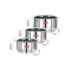 Sumeet Stainless Steel Tope/patila/cookware, 370, 550, 800ml, 3 Piece (Steel)