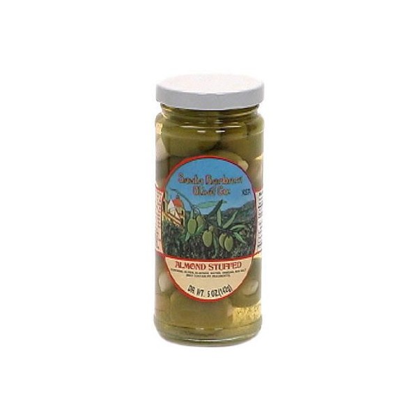 Santa Barbara Olive Co. Almond Stuffed Green Olives, 5 Ounce (Pack of 6)