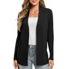EXCHIC Women's Long Sleeve Knitted Cardigan, Lightweight Cosy Open Front,