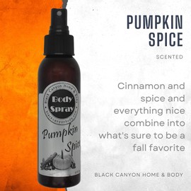 Black Canyon Pumpkin Spice Scented Body Spray with Jojoba Oil, 4 Oz (2 Pack)