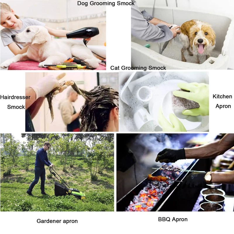 Gliitatu Dog Pet Grooming Smock for Women Men Barber Jackets