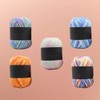 Healifty Multicolor Gradient Cotton Yarn Soft Knitting Wool 5 Rolls