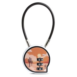 UP Security Small Combination Lock for Luggage, Cable Lock with Code, Combo Cable Padlock, for Gym School Locker, Suitcase, Backpack Bag Zipper, Cabinet, Case, Toolbox, Outdoor Fence, Travel Safe