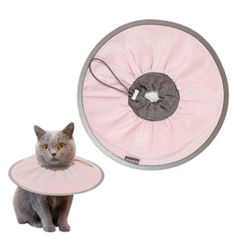 Cat Cone, Protective Adjustable Collar, Cat Cones Recovery Collars, Comfortable Lightweight Collar, to Stop Licking and Scratching, Soft Collar for Wound Care, for Kitten After Surgery (Pink, S)
