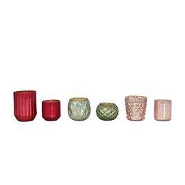 Creative Co-Op Mercury Glass Votive Holders, Set of 6