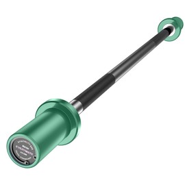 EVERYMATE 5LB Mini Barbell Bar Beginner Women Kid Bar Total Body Workout Weighted Bar, Resistance Band Bar, for Strength Training, for Youth Children New Weightlifting, Green Sleeves Black Bar