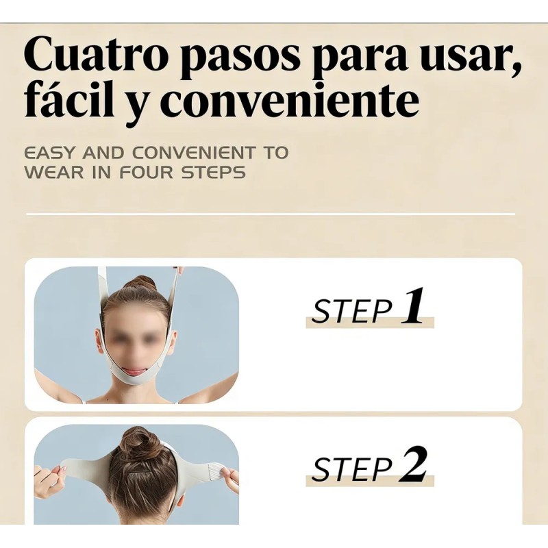 2 Mentonera Faja Forma V Oferta Reduce Arruga Papada Cachete