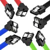 tunghey 4Pack Right Angle SATA III Cable, 6Gbps Straight HDD
