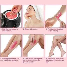 Lyaciomn 300g Waxing Wax Beans for Hair Removal Full Body Hot Film Hard Depilatory Wax Beads for Wax Heater Machine Easy to Use G