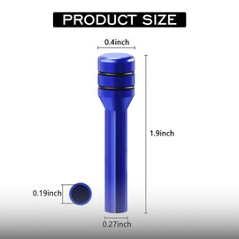 qboonpt 4 PCS Car Door Lock Knobs, Aluminum Alloy Inner Door Lock Pull Pins, Automotive Interior Front Rear Door Knob Cover, Universal for Most Cars, Trucks, SUVs, RVs (Blue)