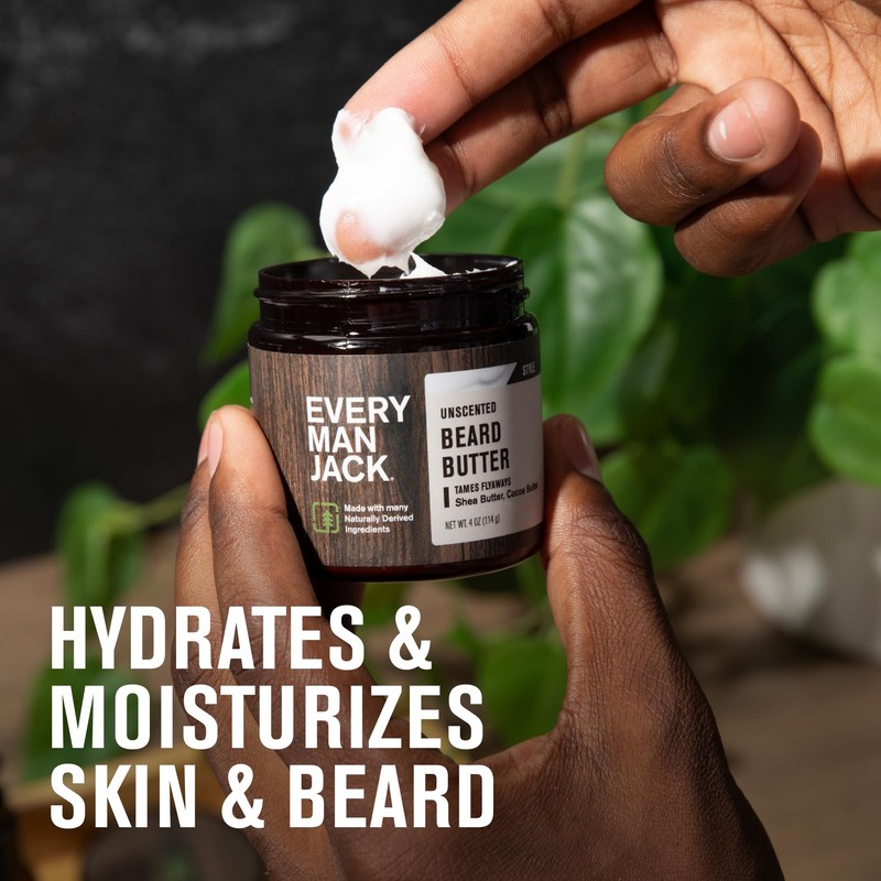 Every Man Jack Unscented Beard Butter - Fragrance Free for