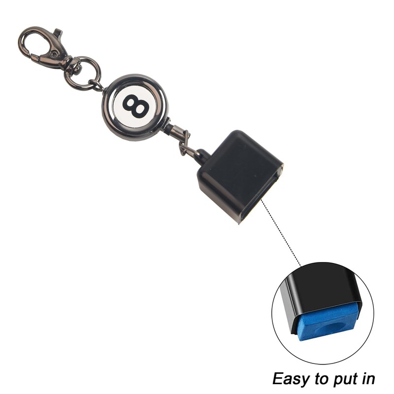 LAKE OF FIRE Billiard Chalk Holder，Pool Chalk Holder with Retractable
