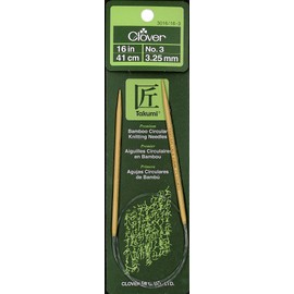 Clover Takumi Bamboo Circular Knitting Needle 36-Inch Size 3