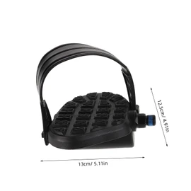 Outanaya 1 Pair Indoor Bike Pedals with Straps Non Slip Flat Pedals for Exercise Bike Trainers for Home Fitness and Competitive Workouts