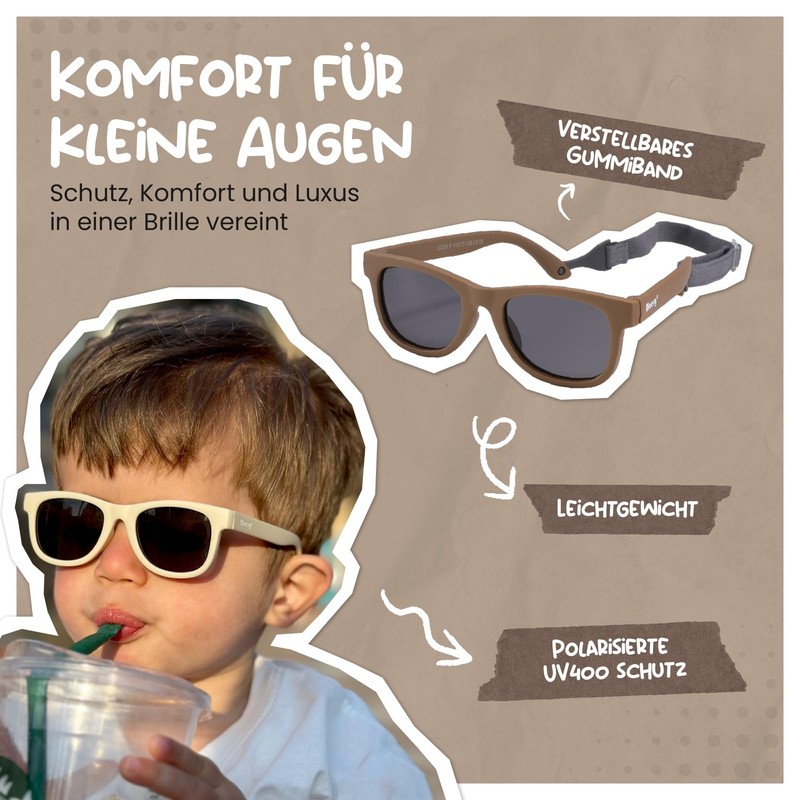 Maesy Baby Sunglasses for 0-2 Years - UV400 Polarised Protection