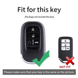 ontto 4 buttons PC Car Key fob Cover compatible with Honda Civic Accord Sport SI EX EX-L Touring CR-V XR-V 2022 2023 2024 Smart Key case Shell keyring Key holder keychian accessories Pink B