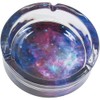 6.0" Extra Large Galaxy Glass Ashtray, Perfect for Smoking Lounges,