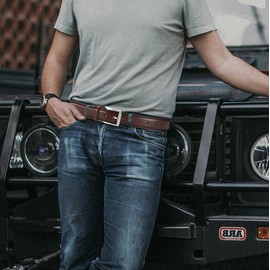 Belts Men 2 Pack YOORAN Leather Belt Prong Buckle for Dress Pants Casual & Work Golf 1 3/8" Gift Box