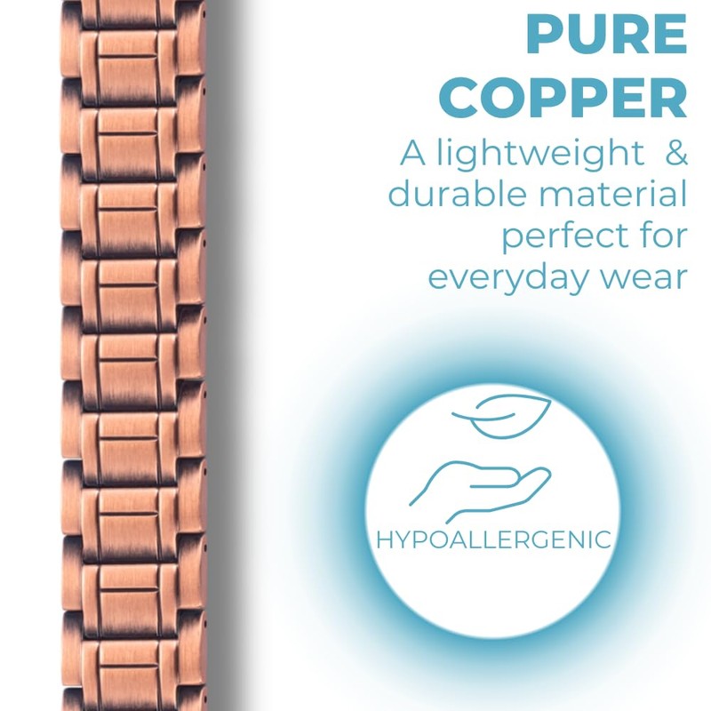 Willis Judd Mens Copper Magnetic Bracelet Extra Wide Magnetic Bracelets