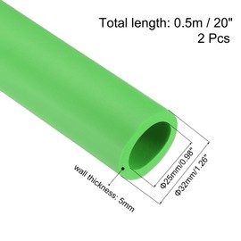 QUARKZMAN 2 x 45.7 cm Pipe Insulation Foam, Diameter 25 mm, Insulation Thickness 5 mm, Heating Pipe Cover for Fitness Equipment, Pipes, Handling (Green)