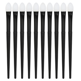 10pcs Silicone Eyeshadow Brush Soft Reusable Long Lasting Silicone Glitter Applicator Lip Brushes for Liquid Eye Shadows