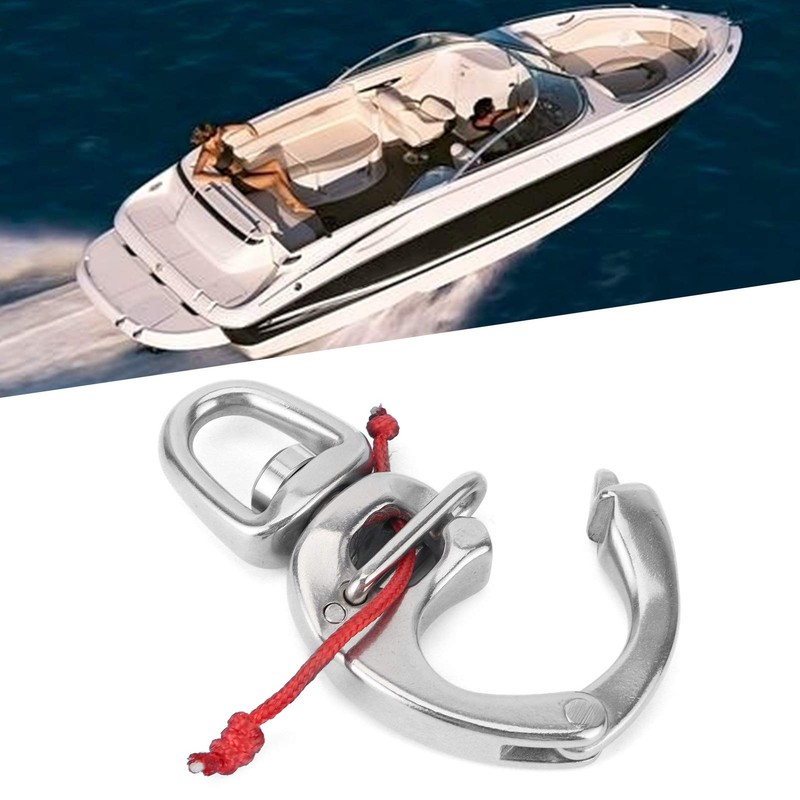 MUNEFE Quick Release Carabiner Hooks for Boats, Stainless Steel Quick