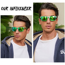 DUCO Polarized Sunglasses for Men Vintage Aluminum Frame Retro Sports Sun Glasses Driving Shades 100% UV Protection 8207