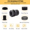 SNUTUYA PVC Garden Hose Bulkhead Fitting With Plug, 1/2" Female
