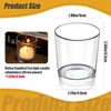 Jeffbaubl 12 Pack Votive Candle Holders, Clear Glass Tealight Candle