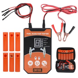 CMTOOL Fuel Injector Tester and Cleaner Tool Kit, Upgraded 6 Cleaning Adapters & 8 Pulse Modes, DIY Tool, Car Fuel Injector Cleaner Kit, 5V/12V Output Voltage Level