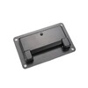 Tsnamay 2Pcs Black Recessed Pull Handle,Zinc Alloy Flush Lift Recessed