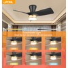 OPONL 30" Black low profile Ceiling Fan with Light, with