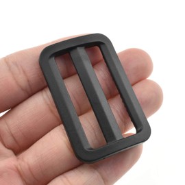 Hao Pro 1.5 Inch Tri Glides Slides Clips Buckles Gripping Knurled Edge No Slipping Solid 4 Pack for Collars Aprons Sling Bag Adjustable Straps Belt Big Slots No Sharp Edges No Sewing
