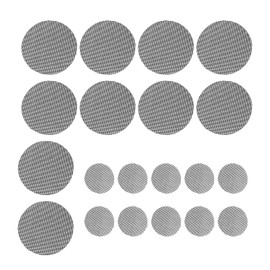 Andiker 20pcs Pot Hole Mesh Pad, 3.92in and 1.96in Freely Cropping Round and Square Plant Mesh Pads Breathable and Prevent Soil Loss Flower Pot Liners for Bottom Plant Drainage Screen Mesh (Black)