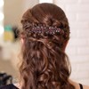 Shimmeroo Red Bridal Hair Accessories,Diamante Hair Clips for Women