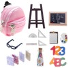 Tiardey 28PCS Miniature School Dolls Dollhouse 1:12 DIY Miniature Model