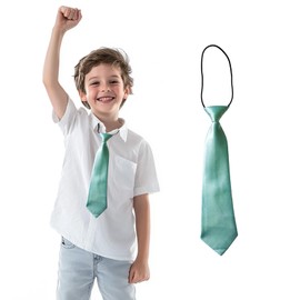 Vxcbad Plain Tie Children's Boys Tie for Weddings, Graduations and Everyday Wear 28 x 7 cm, light green