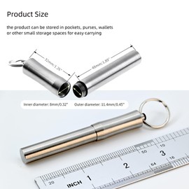 ShineIn Stainless Steel Pocket Toothpick Holder Portable Toothpick Case for Purse Travel Daily Life