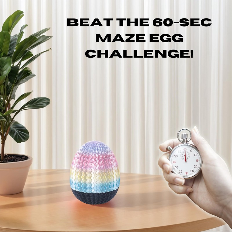2PCS Egg Shaped Cash Maze Puzzle Gift Box - Creative